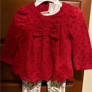 Red Polka Dot Baby Dress with Bow